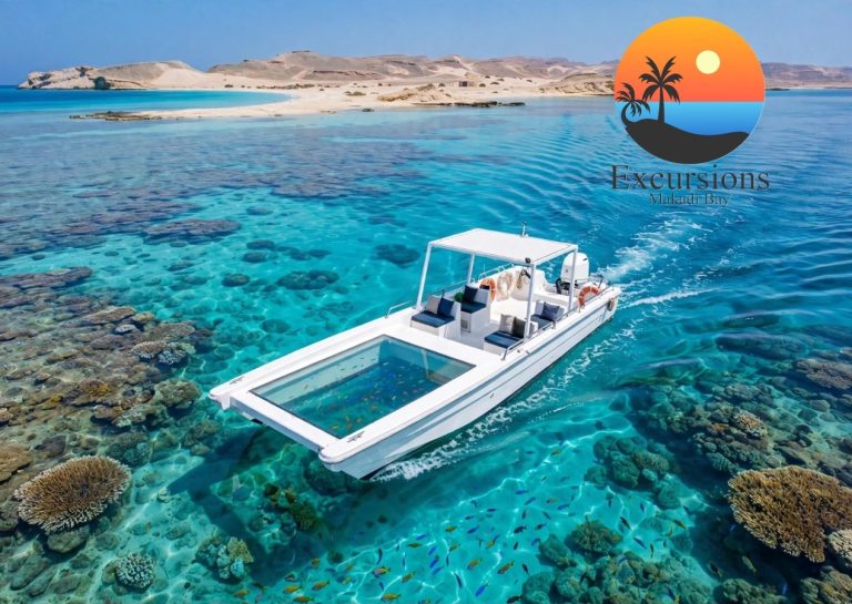 Glass Bottom Boat from Makadi exploring Red Sea coral reefs